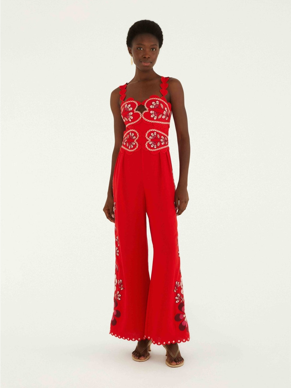 Farm Rio: LOVELY PINEAPPLES
PINK EMBROIDERED Sleeveless JUMPSUIT - Picture 8 of 12